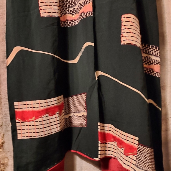 1940's - 50's abstract geometric Japanese silk kimono - Picture 14 of 15